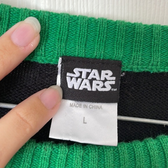 Star Wars Disney black green darth Vader ugly Christmas holiday sweater unisex L - Picture 9 of 16